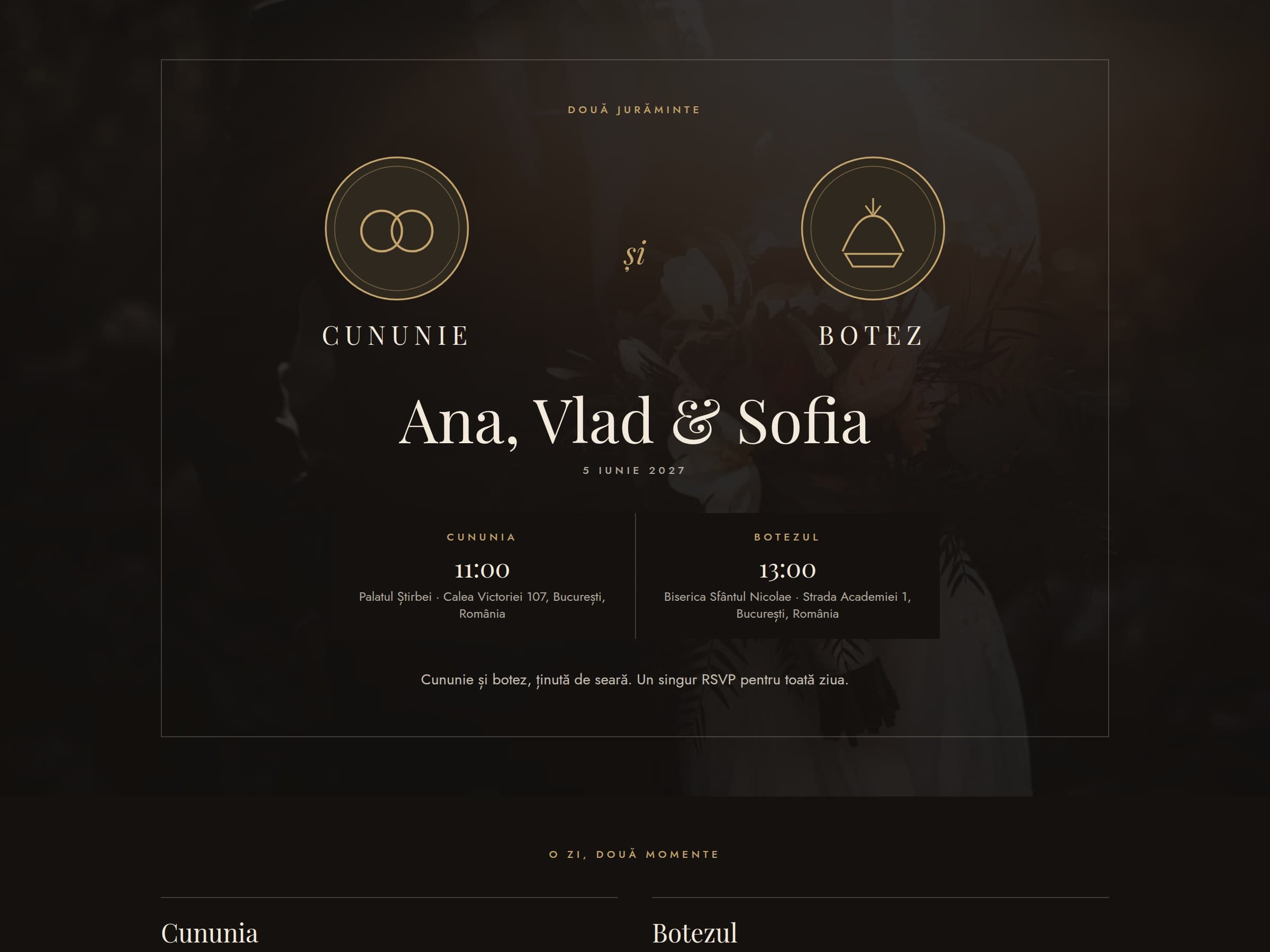 Previzualizare pentru modelul Două jurăminte