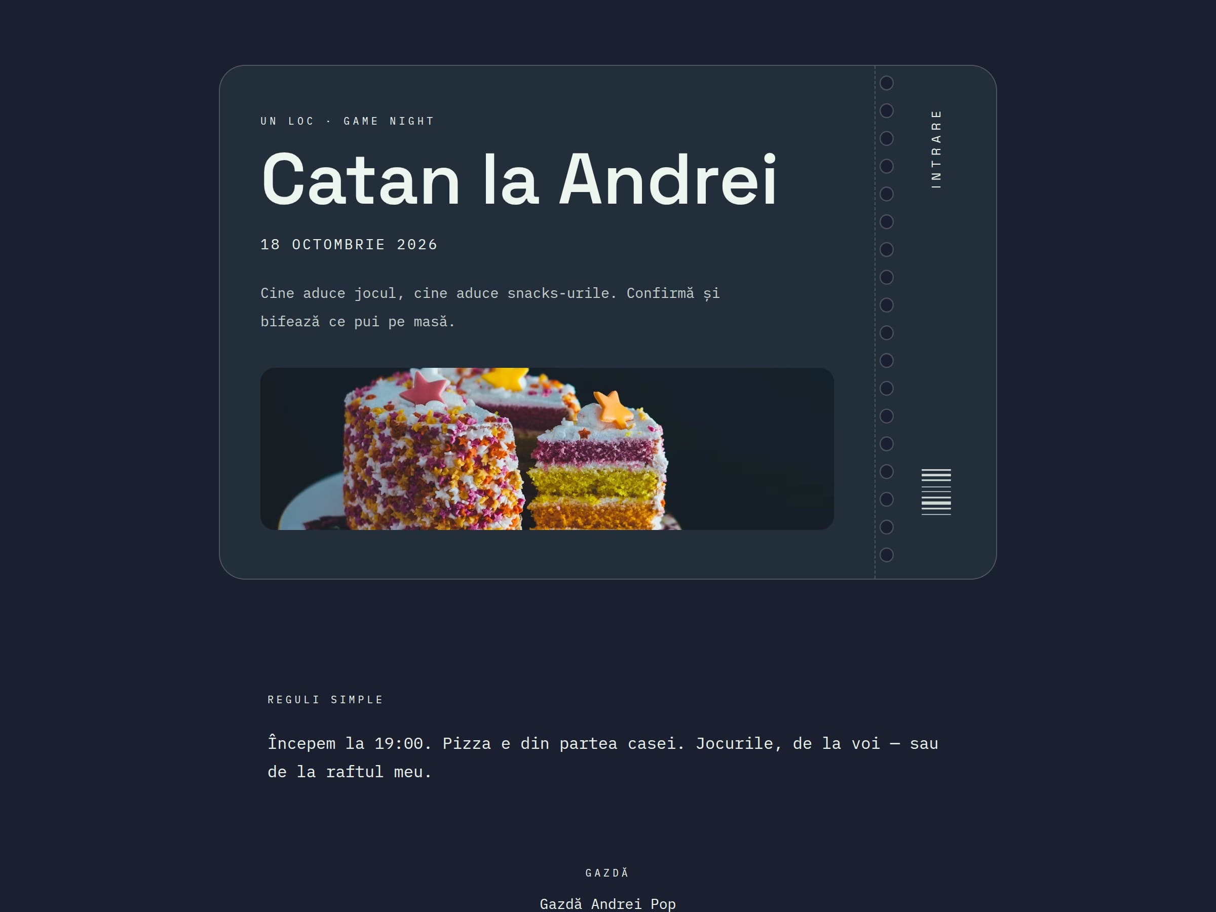 Previzualizare pentru modelul Catan și snacks